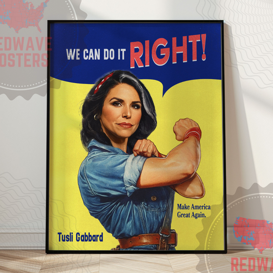 Tulsi Gabbard Vintage Matte Vertical Poster / "We Can Do It Right!"